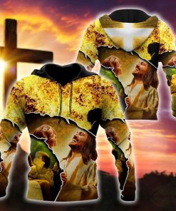 Jesus And The Children God 3D Hoodie For Man And Women, Jesus Printed 3D Hoodie