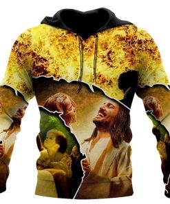 Jesus And The Children God 3D Hoodie For Man And Women, Jesus Printed 3D Hoodie