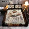 Jesus And The Lion Of Judah Quilt Bedding Set - Christian Bedroom - Religious Home Decor