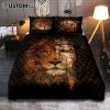 Jesus And The Lambs Bedroom Quilt Bedding Set - Jesus Portrait Quilt Bedding Set Prints - Christian Bedroom