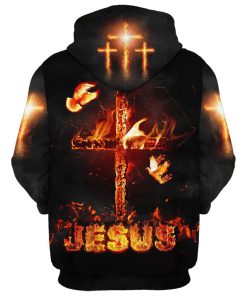 Jesus And The Three Crosses 3D Hoodies Jesus Hoodie Men & Women, God 3D Printed Hoodie, Christian Apparel Hoodies