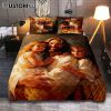 Jesus Art Quilt Bedding Set Prints - Jesus Quilt Bedding Set Art - Christian Bedroom Decor