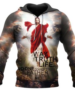 Jesus Answered I Am The Way & The Truth & The Life God 3D Hoodie For Man And Women, Jesus Printed 3D Hoodie