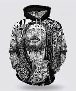 Jesus Christ And Lion Half Face 3D Hoodies For Women Men, God 3D Printed Hoodie, Christian Apparel Hoodies