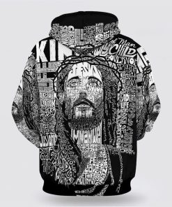 Jesus Christ And Lion Half Face 3D Hoodies For Women Men, God 3D Printed Hoodie, Christian Apparel Hoodies