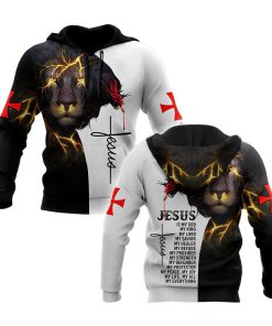 Jesus Christ And Lion My Everything God 3D Hoodie For Man And Women, Jesus Printed 3D Hoodie