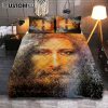 Jesus Christ Art Quilt Bedding Set Prints - Jesus Quilt Bedding Set Art - Christian Bedroom Decor