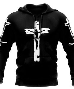 Jesus Christ Cross And Flag One Nation Under God 3D Hoodie For Man And Women, Jesus Printed 3D Hoodie