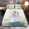 Jesus Christ Hugging Man In Heaven Quilt Bedding Set - Christian Bedroom - Religious Home Decor