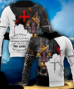 Jesus Christ Lion Way Maker Miracle Worker God 3D Hoodie For Man And Women, Jesus Printed 3D Hoodie