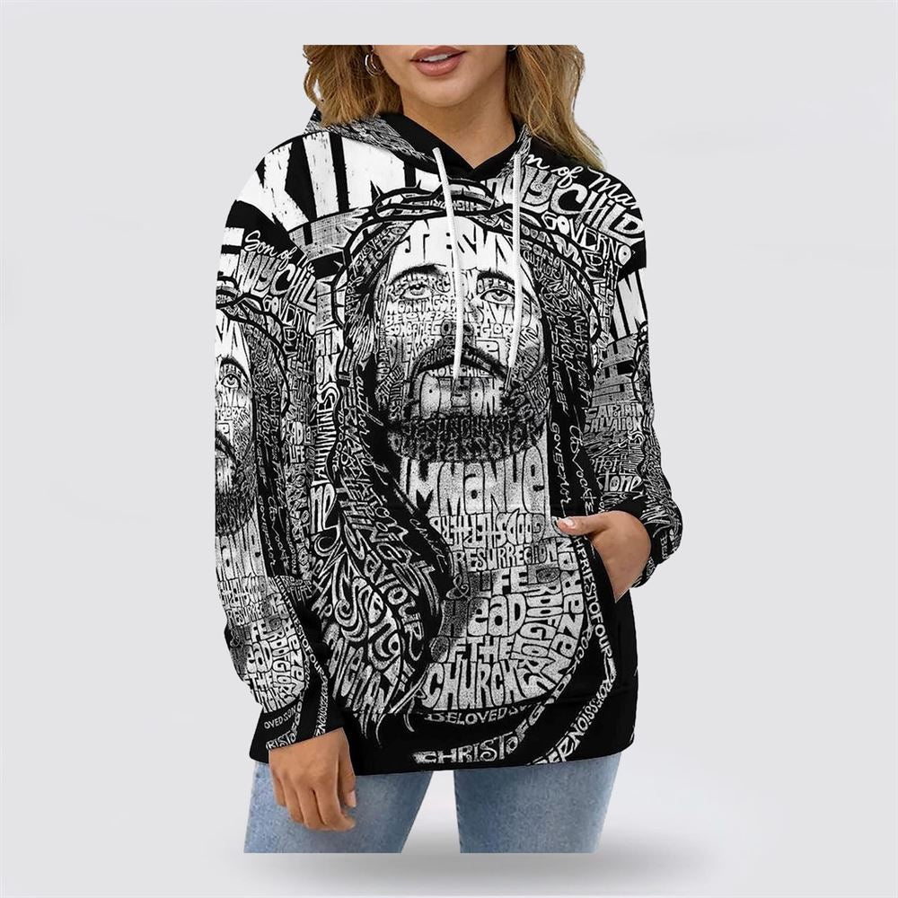 Jesus Christ Name 3D Hoodies Man & Women, God 3D Printed Hoodie, Christian Apparel Hoodies