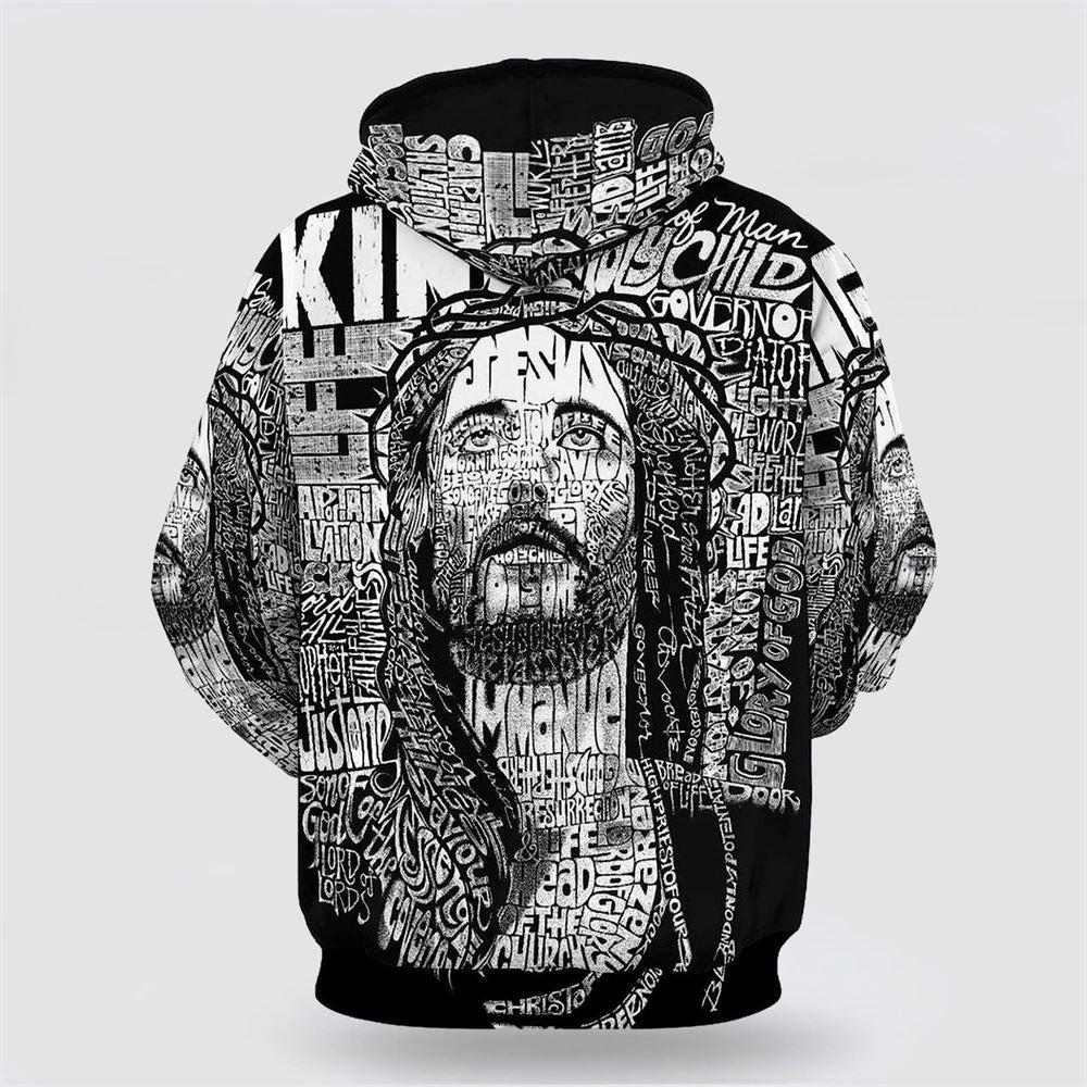 Jesus Christ Name 3D Hoodies Man & Women, God 3D Printed Hoodie, Christian Apparel Hoodies