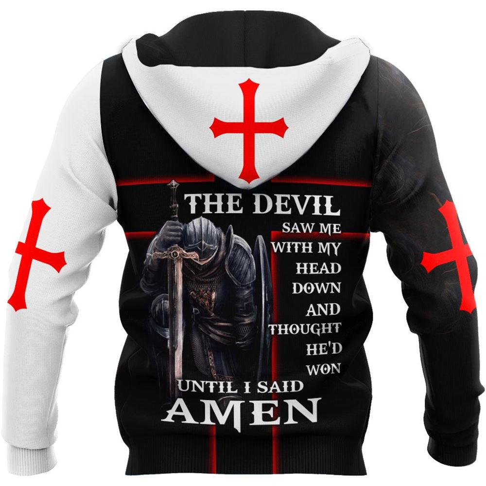 Jesus Christ Until I sail Amen Knight Templar God 3D Hoodie For Man And Women, Jesus Printed 3D Hoodie