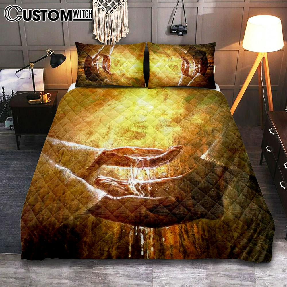 Jesus Christ Washing The Foot Of Disciples Quilt Bedding Set Prints - Jesus Christ Quilt Bedding Set Art - Christian Cover Twin Bedding Decor