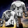 Jesus Christ With Flag One Nation Under God 3D Hoodie For Man And Women, Jesus Printed 3D Hoodie