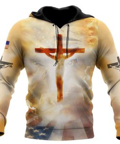 Jesus Christ on the Cross 3D All Over Printed Shirts God 3D Hoodie For Man And Women, Jesus Printed 3D Hoodie