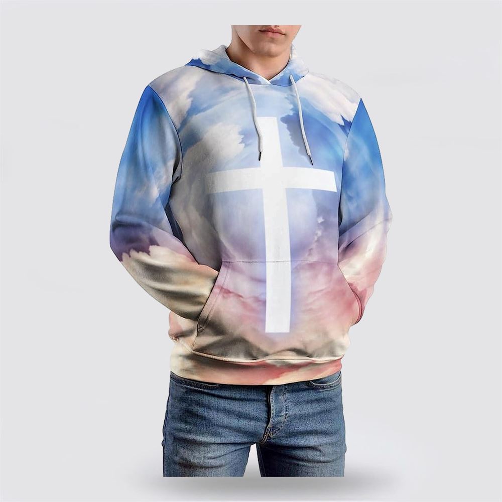 Jesus Cross 3D Hoodies For Women Men, God 3D Printed Hoodie, Christian Apparel Hoodies