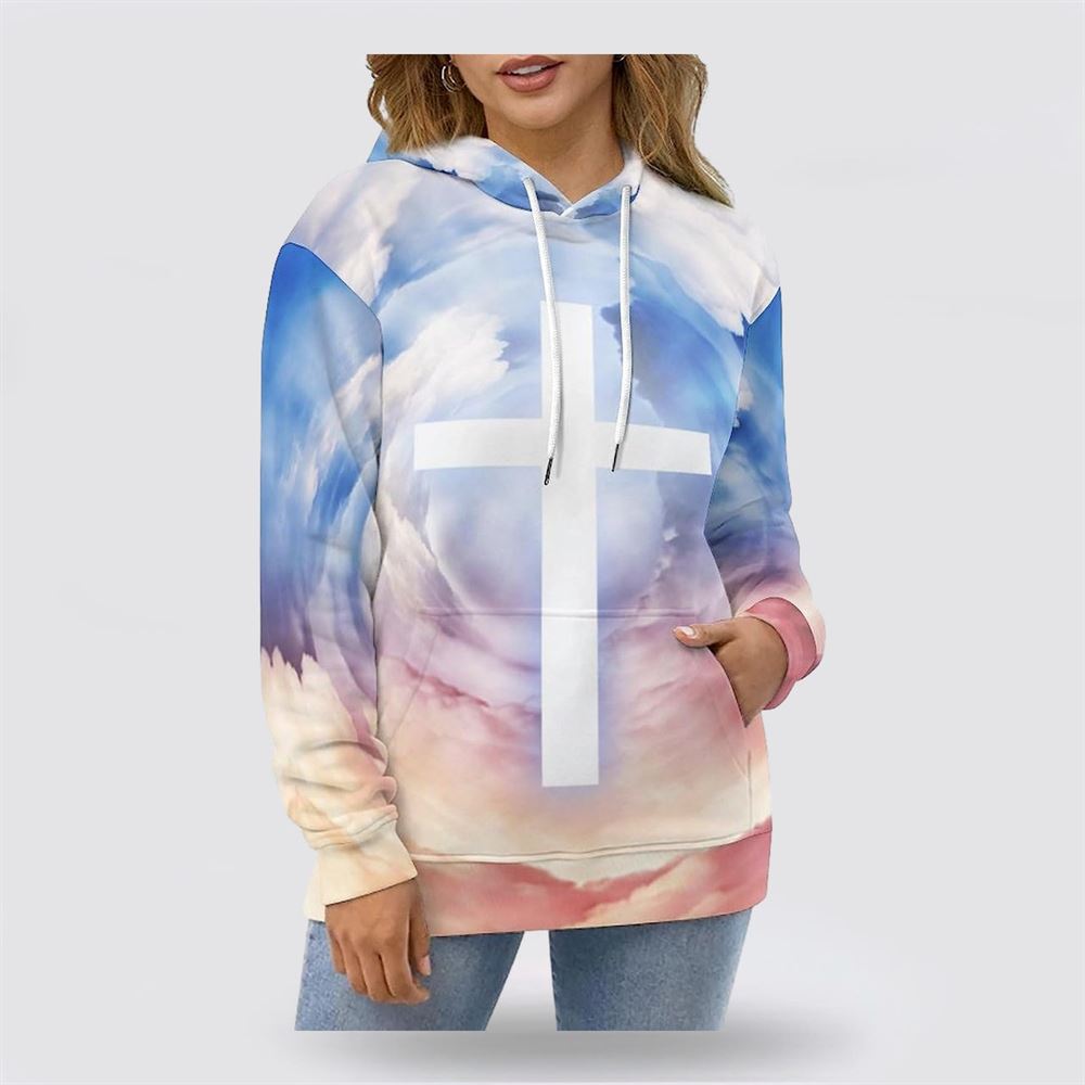 Jesus Cross 3D Hoodies For Women Men, God 3D Printed Hoodie, Christian Apparel Hoodies