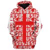 Jesus Cross Crown Of Thorns Faith Over Fear Hoodie For Men & Women, God 3D Printed Hoodie, Christian Apparel Hoodies
