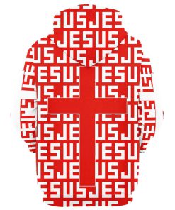 Jesus Cross Red Hoodies Jesus Hoodie Men & Women, God 3D Printed Hoodie, Christian Apparel Hoodies