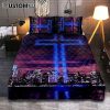 Jesus Cross Front Mountain With Sun Shining It Quilt Bedding Set Prints - Religious Quilt Bedding Set Art - Christian Cover Twin Bedding Decor