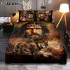 Jesus Died On Cross Quilt Bedding Set Prints - Jesus Christ Quilt Bedding Set Art - Christian Cover Twin Bedding Decor