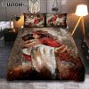 Jesus Died On Cross Quilt Bedding Set Prints - Jesus Christ Quilt Bedding Set Art - Christian Cover Twin Bedding Decor