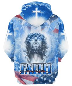 Jesus Faith Over Fear Hoodies Jesus Hoodie Men & Women, God 3D Printed Hoodie, Christian Apparel Hoodies