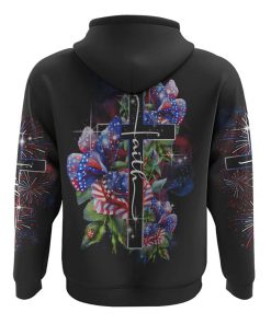 Jesus Faith Over Fear Vintage Watercolor All Over Print 3D Hoodie, Christian Hoodie, Christian Sweatshirt, Bible Verse Shirt
