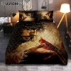 Jesus Hand Schnauzer Flower Field Quilt Bedding Set - Christian Bedroom - Religious Home Decor