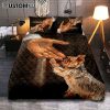 Jesus Hand Shih Tzu Quilt Bedding Set - Take His Hand Bedroom Quilt Bedding Set - Jesus Portrait Quilt Bedding Set Prints - Christian Bedroom