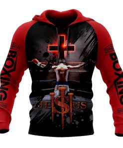 Jesus In My Heart Boxing In My Veins God 3D Hoodie For Man And Women, Jesus Printed 3D Hoodie