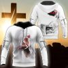 Jesus In My Heart, Hunting In My Veins God 3D Hoodie For Man And Women, Jesus Printed 3D Hoodie