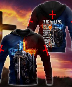 Jesus Is My God My King My Everything Knight Templars God 3D Hoodie For Man And Women, Jesus Printed 3D Hoodie