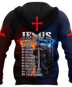 Jesus Is My God My King My Everything Knight Templars God 3D Hoodie For Man And Women, Jesus Printed 3D Hoodie