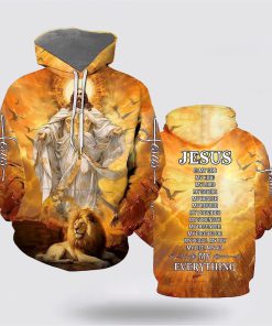 Jesus Is My God My King My Lord Lion 3D Hoodies For Women Men, God 3D Printed Hoodie, Christian Apparel Hoodies