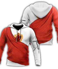 Jesus Is My Heart God 3D Hoodie For Man And Women, Jesus Printed 3D Hoodie
