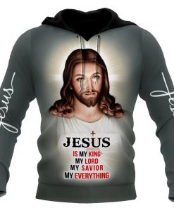 Jesus Is My King My Lord My Savior God 3D Hoodie For Man And Women, Jesus Printed 3D Hoodie