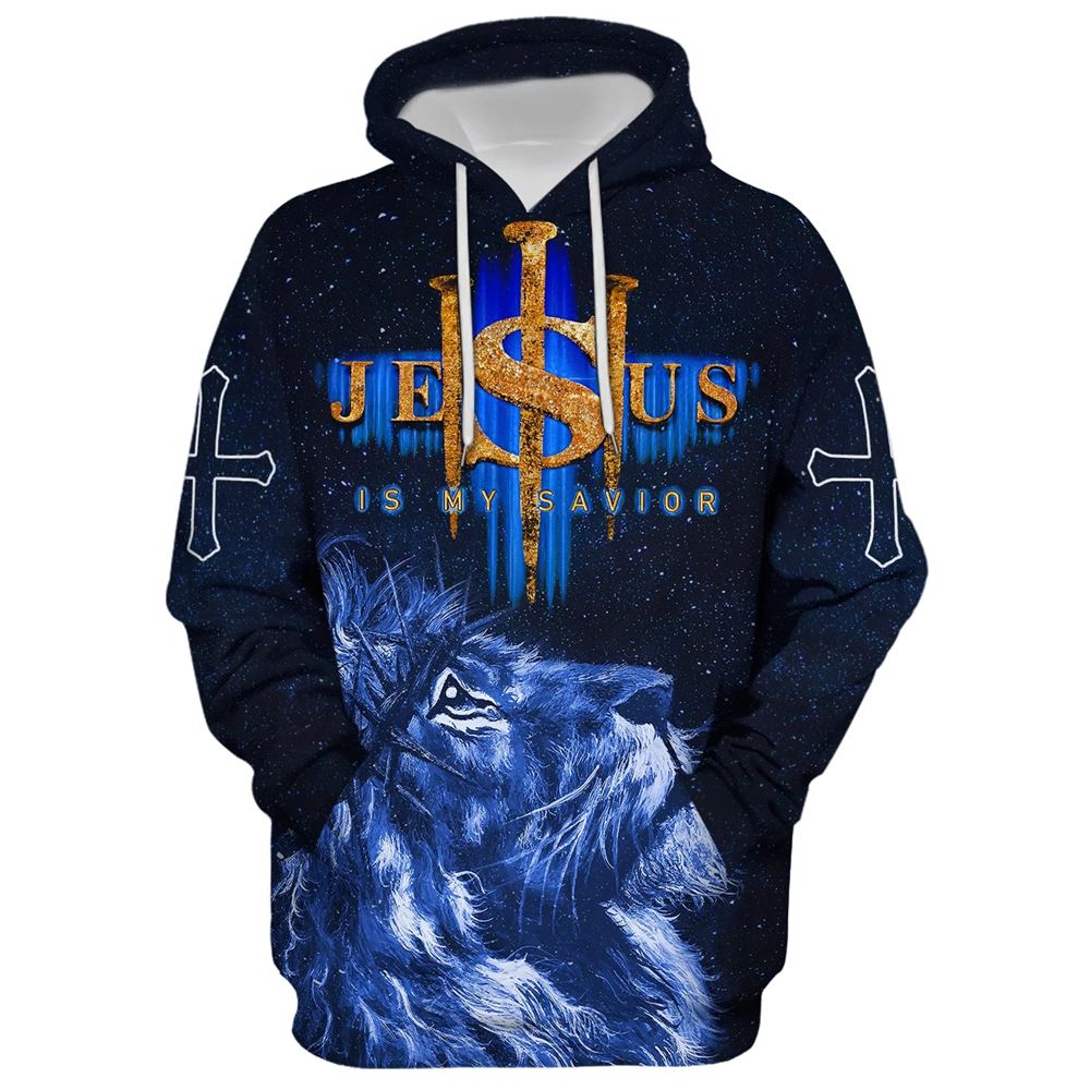 Jesus Is My Savior Hoodie For Men & Women, God 3D Printed Hoodie, Christian Apparel Hoodies