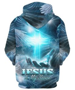 Jesus Is My Savior Hoodie Hand Holding Cross Hoodies Jesus Hoodie Men & Women, God 3D Printed Hoodie, Christian Apparel Hoodies