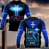 Jesus Is My Savior Red And Blue Cross God 3D Hoodie For Man And Women, Jesus Printed 3D Hoodie