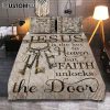 Jesus Is The Key To Heaven Quilt Bedding Set - Jesus Christ Northern Cardinal Quilt Bedding Set - Christian Bedroom - Religious Home Decor
