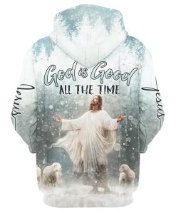 Jesus Lambs God Is Good All The Time 3D Hoodies Jesus Hoodie Men & Women, God 3D Printed Hoodie, Christian Apparel Hoodies