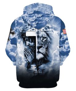 Jesus, Lion And Cross Hoodie For Men & Women, God 3D Printed Hoodie, Christian Apparel Hoodies