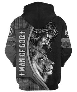 Jesus Lion Faith Over Fear Hoodies Jesus Hoodie Men & Women, God 3D Printed Hoodie, Christian Apparel Hoodies