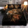 Jesus Lion Head Bedroom Quilt Bedding Set - Jesus Portrait Quilt Bedding Set Prints - Christian Bedroom