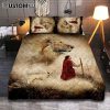 Jesus Lion Head Quilt Bedding Set Bedroom - Jesus Quilt Bedding Set Pictures - Christian Quilt Bedding Set Bedroom