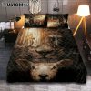 Jesus Lion & Lamb Quilt Bedding Set Bedroom - Christian Cover Twin Bedding Quilt Bedding Set - Religious Quilt Bedding Set Prints