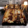 Jesus Lion Sheep Cross Dove Quilt Bedding Set Prints - Jesus Christ Quilt Bedding Set Art - Christian Cover Twin Bedding Decor