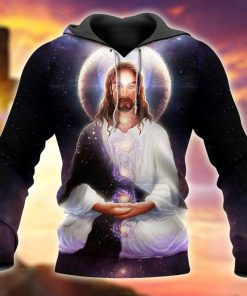 Jesus Menditation God 3D Hoodie For Man And Women, Jesus Printed 3D Hoodie